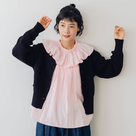 pot and tea ハンド刺繍綿カーディガン［一部期間限定販売］