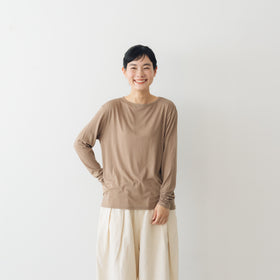 me. flow cotton silk ロングスリーブT