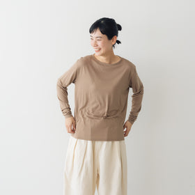 me. flow cotton silk ロングスリーブT