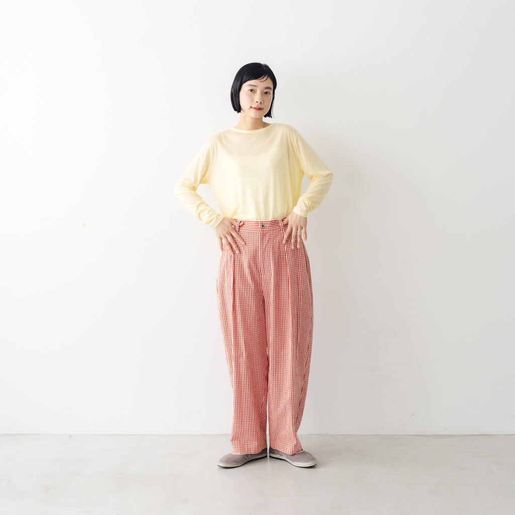 me. flow cotton silk ロングスリーブT