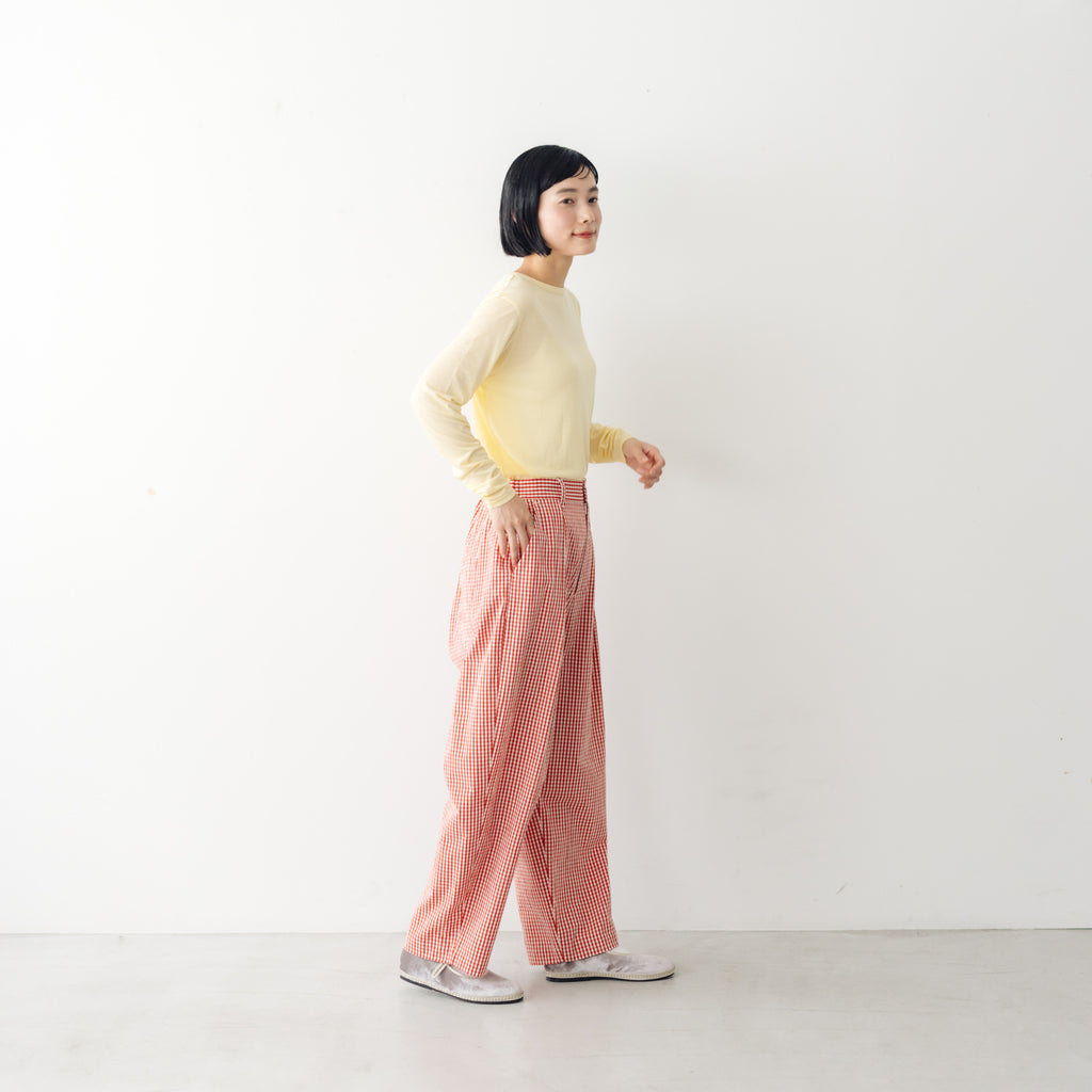 me. flow cotton silk ロングスリーブT