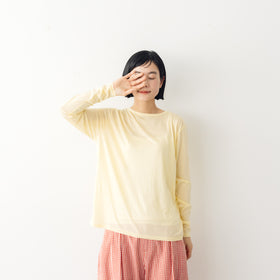 me. flow cotton silk ロングスリーブT