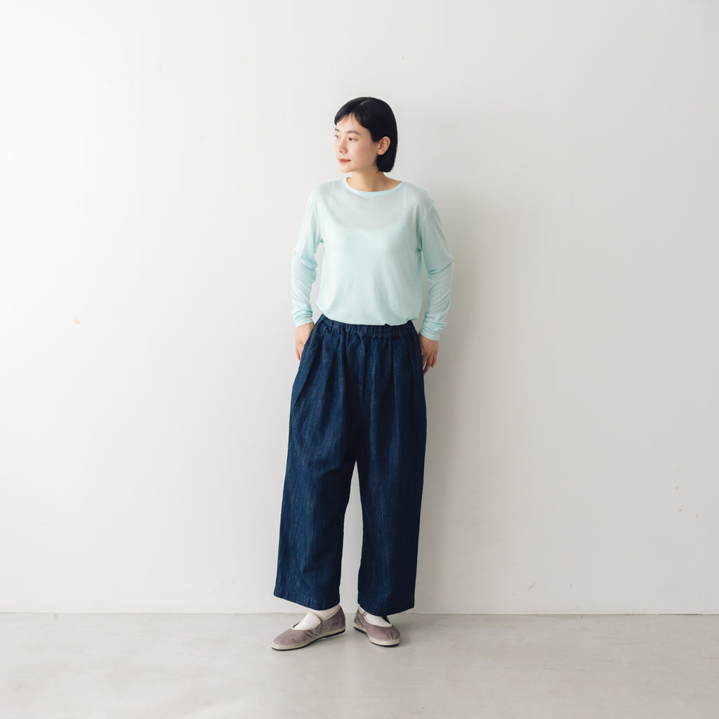 me. flow cotton silk ロングスリーブT