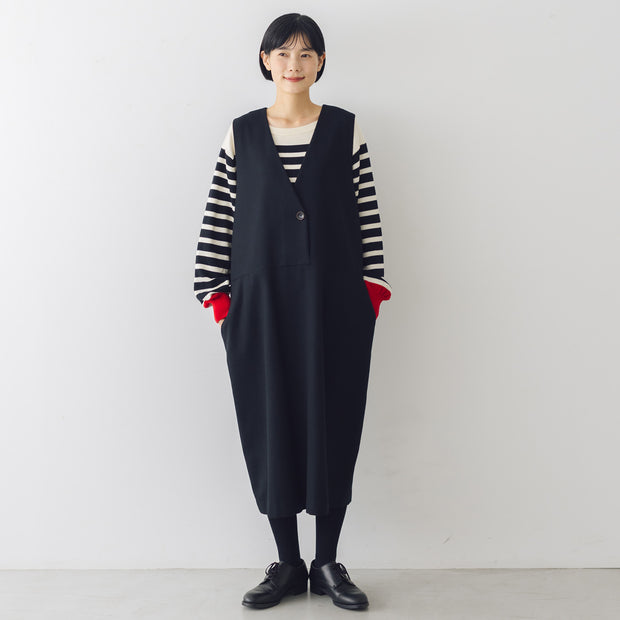atelier naruse コットンウールヘリンボーン ジャンパースカート