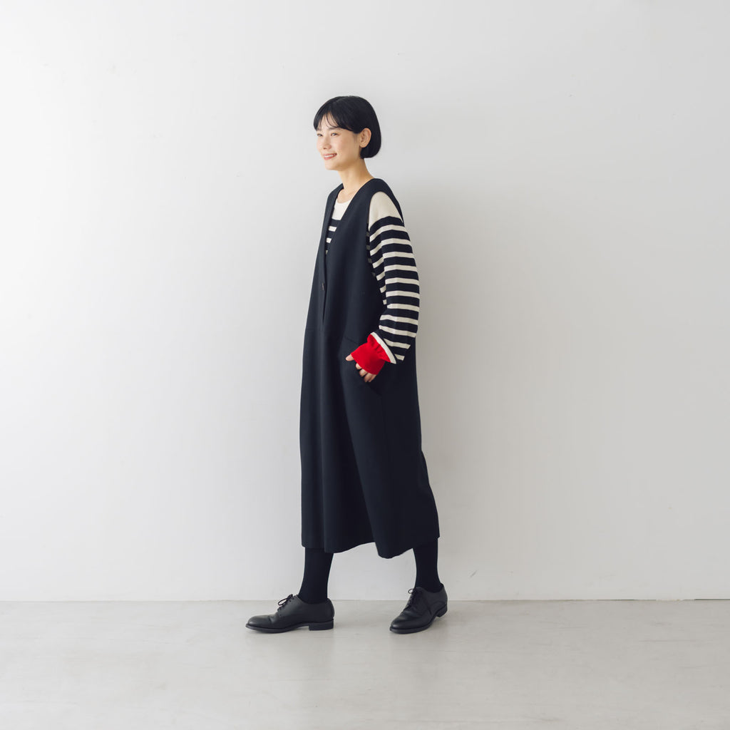 atelier naruse コットンウールヘリンボーン ジャンパースカート