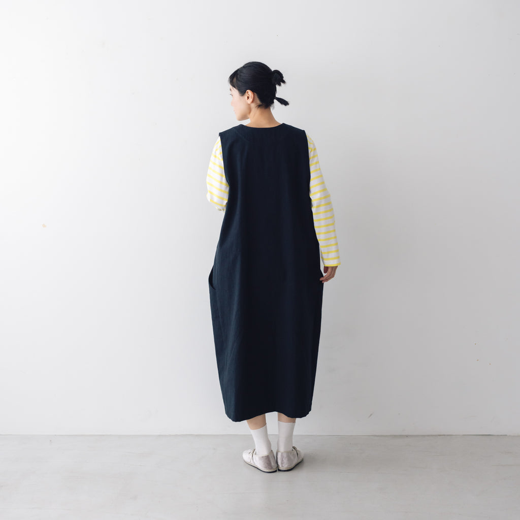 atelier naruse コットンリネンスラブジャンパースカート