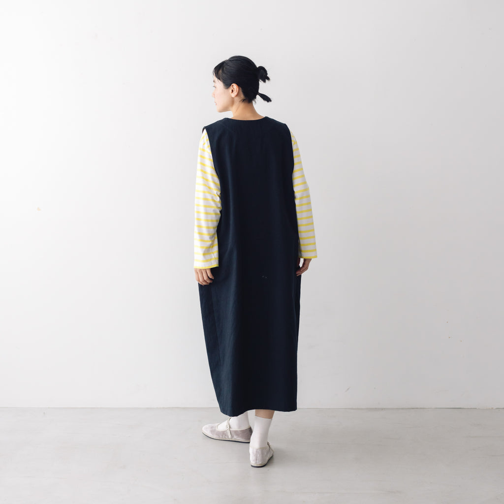 atelier naruse コットンリネンスラブジャンパースカート