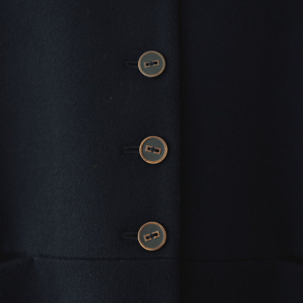 atelier naruse メルトンウールコクーンコート ブラック