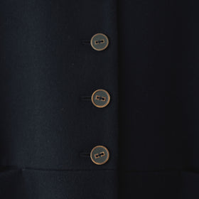 atelier naruse メルトンウールコクーンコート ブラック