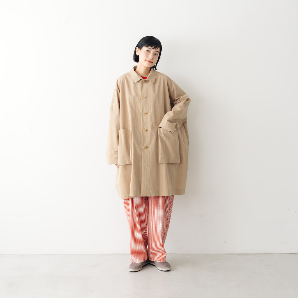 atelier naruse コットンナイロンタフタフーデットコート