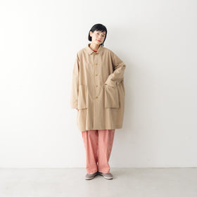 atelier naruse コットンナイロンタフタフーデットコート