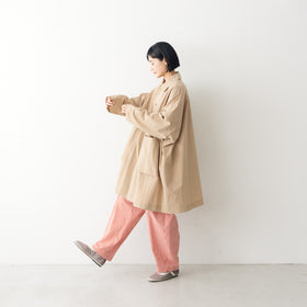 atelier naruse コットンナイロンタフタフーデットコート