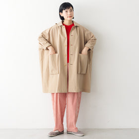 atelier naruse コットンナイロンタフタフーデットコート