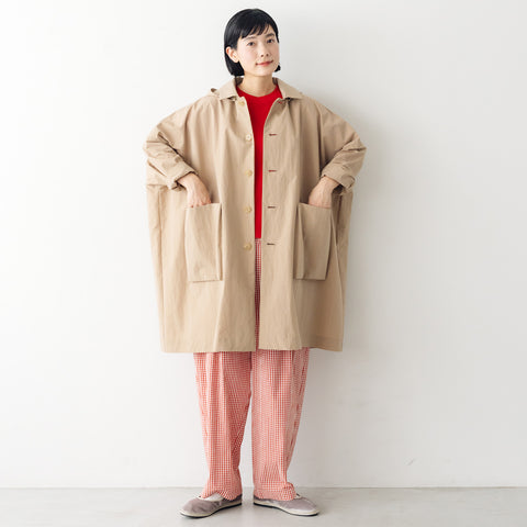 atelier naruse コットンナイロンタフタフーデットコート