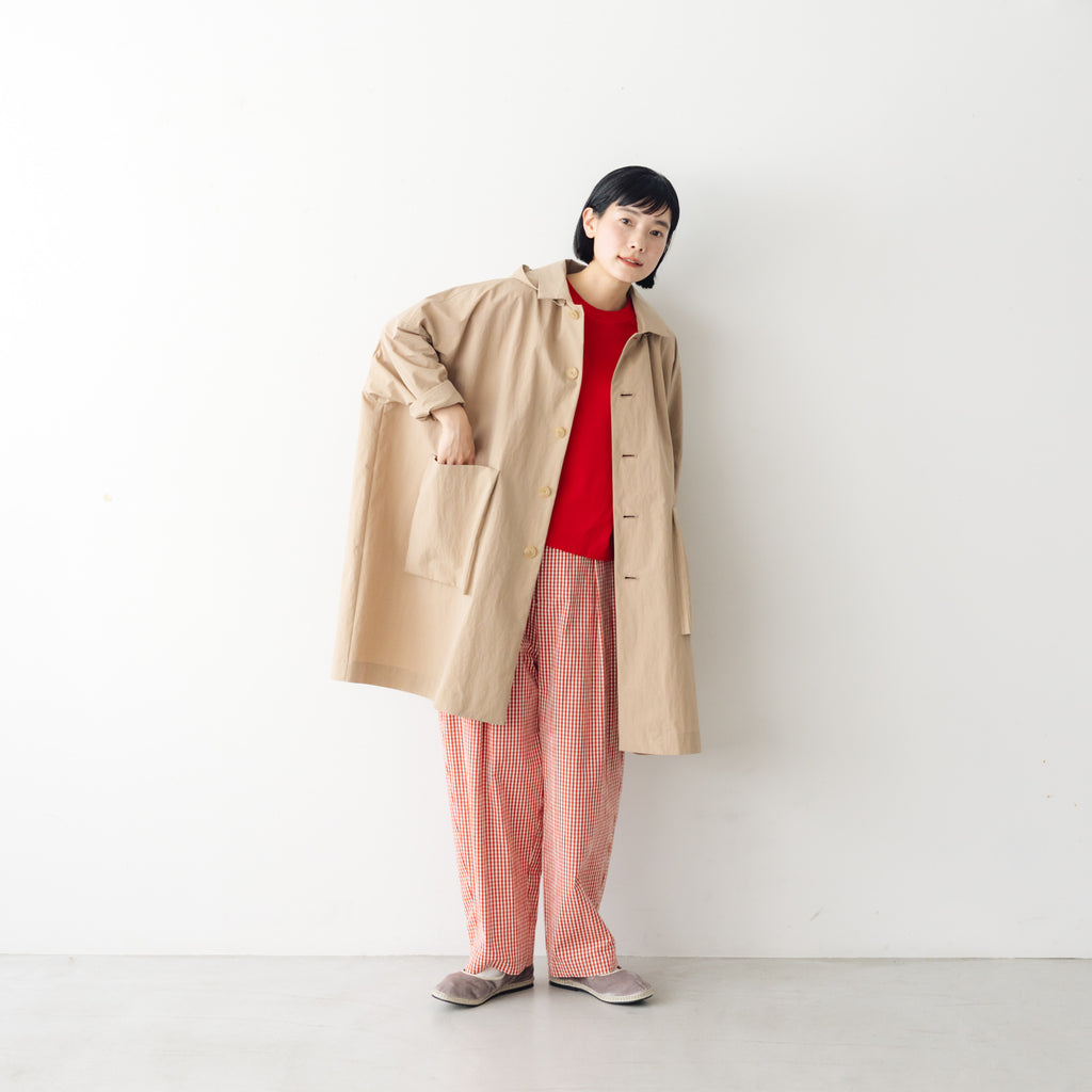 atelier naruse コットンナイロンタフタフーデットコート