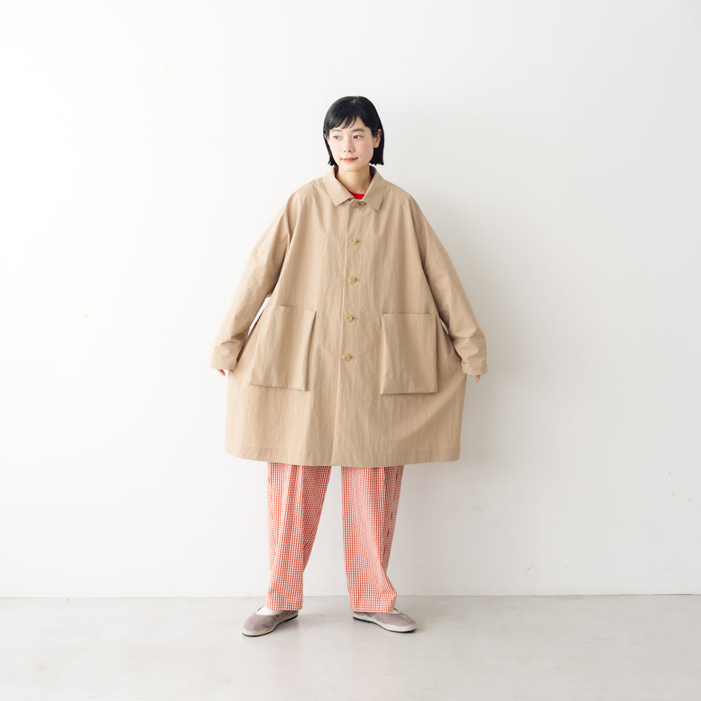 atelier naruse コットンナイロンタフタフーデットコート