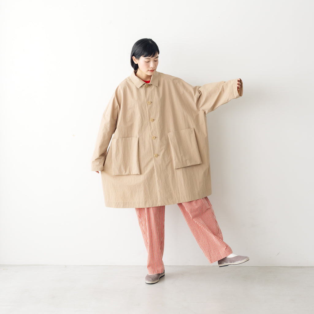 atelier naruse コットンナイロンタフタフーデットコート