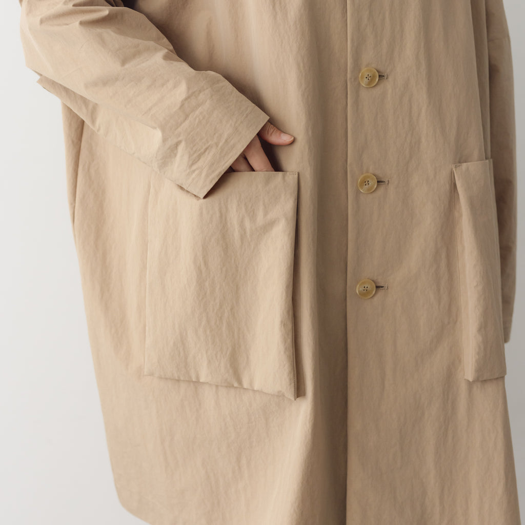atelier naruse コットンナイロンタフタフーデットコート