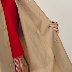 atelier naruse コットンナイロンタフタフーデットコート