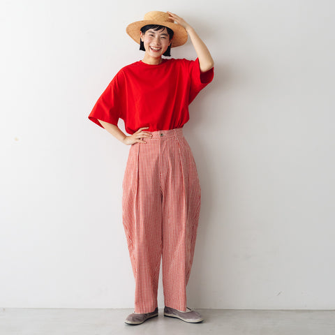 atelier naruse コットンタックパンツ
