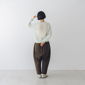 atelier naruse ブリティッシュウールツイード ワイドルーズパンツ