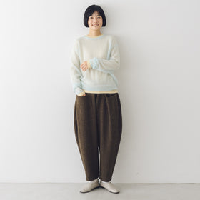 atelier naruse ブリティッシュウールツイード ワイドルーズパンツ