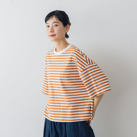 atelier naruse コットンボーダーカットソー（半袖）