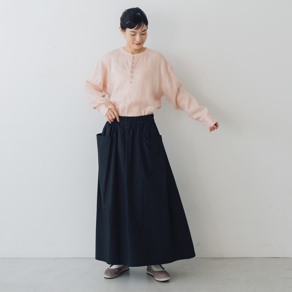 atelier naruse ダウンプルーフコットンカットインポケットスカート