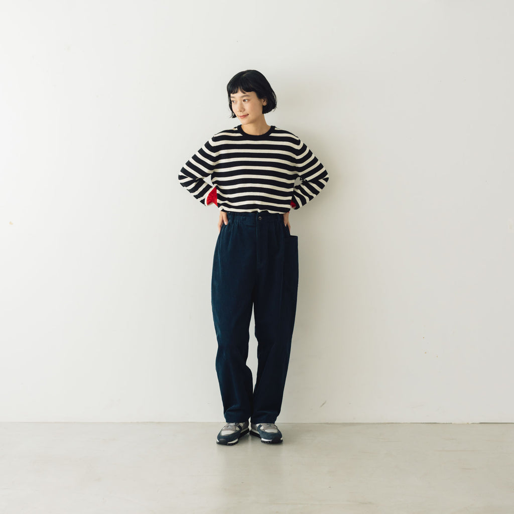 atelier naruse コットンコーデュロイパンツ ネイビー