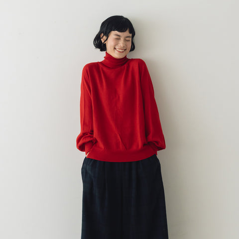 atelier naruse ウールタートルネックニット