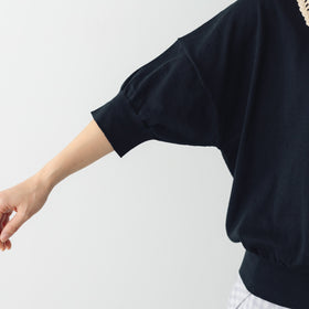 atelier naruse ラミーコットンクロシェカラー 半袖ニット