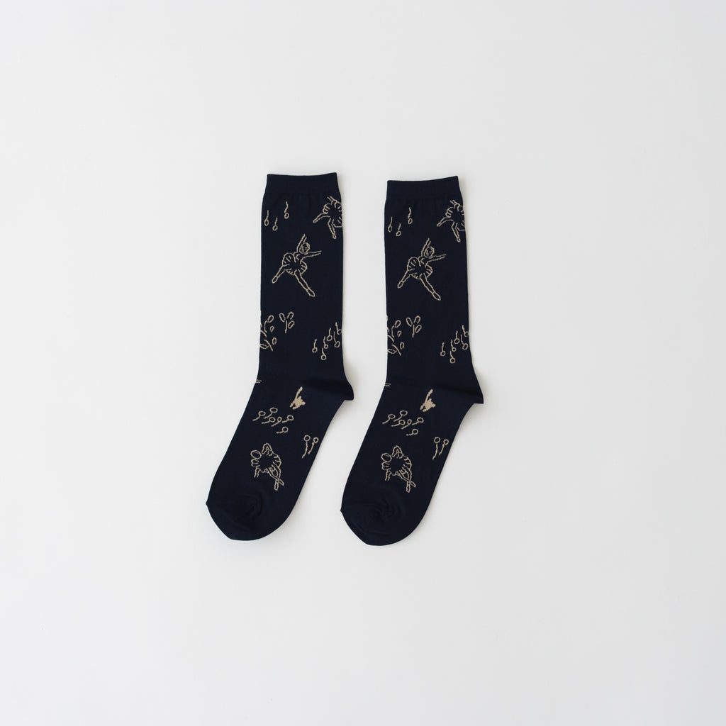 atelier naruse コットンミドルソックス〜バレリーナ〜