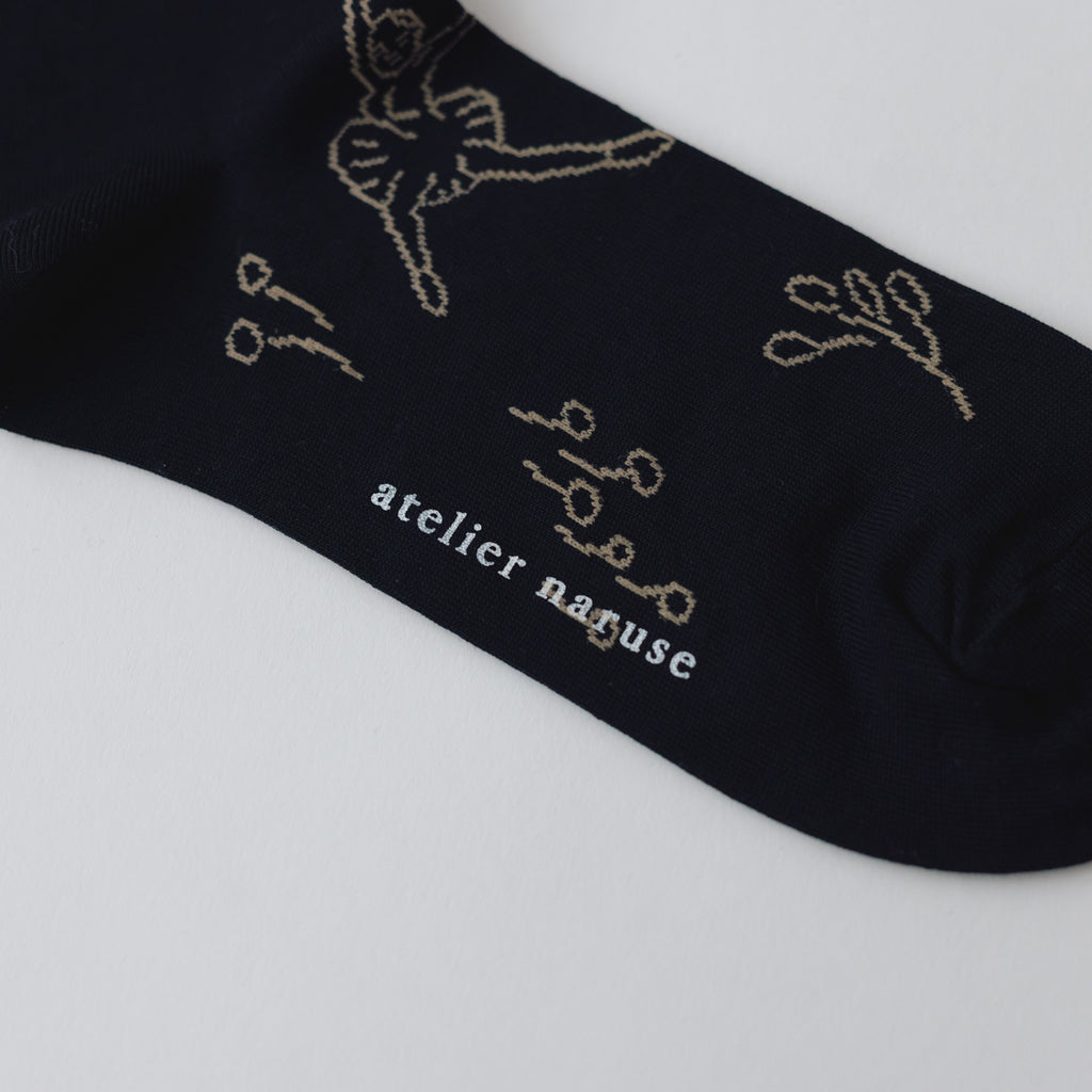 atelier naruse コットンミドルソックス〜バレリーナ〜