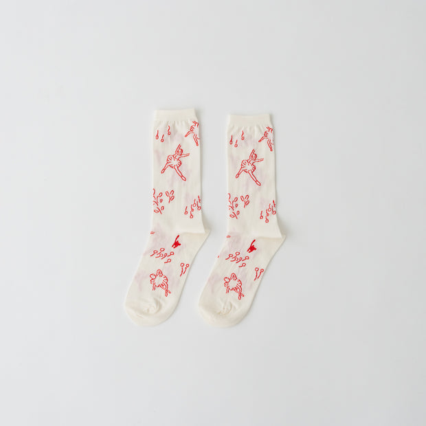 atelier naruse コットンミドルソックス〜バレリーナ〜