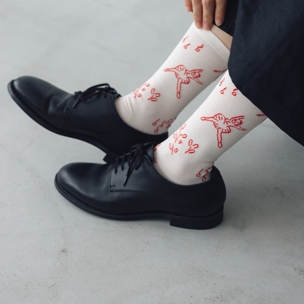 atelier naruse コットンミドルソックス〜バレリーナ〜