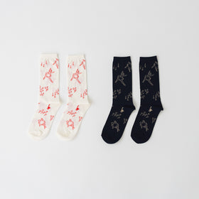 atelier naruse コットンミドルソックス〜バレリーナ〜