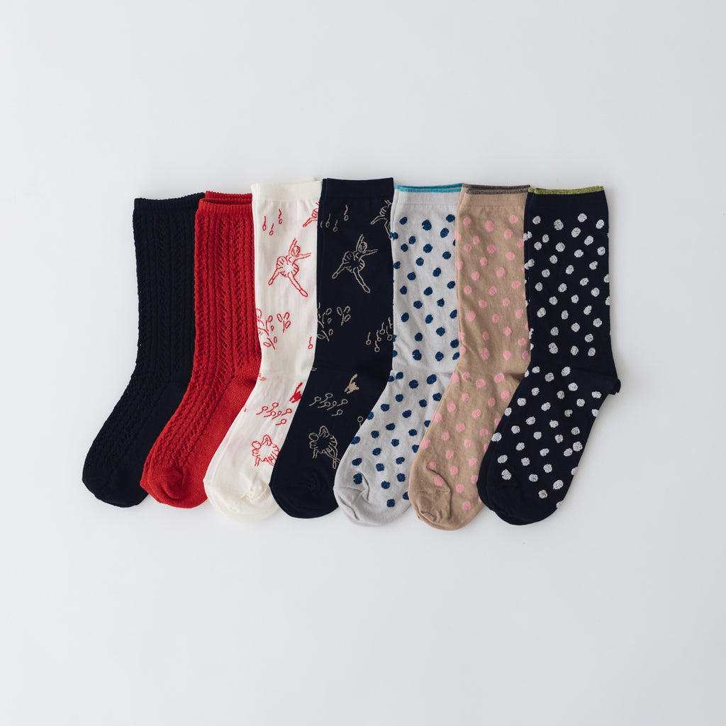 atelier naruse コットンミドルソックス〜バレリーナ〜