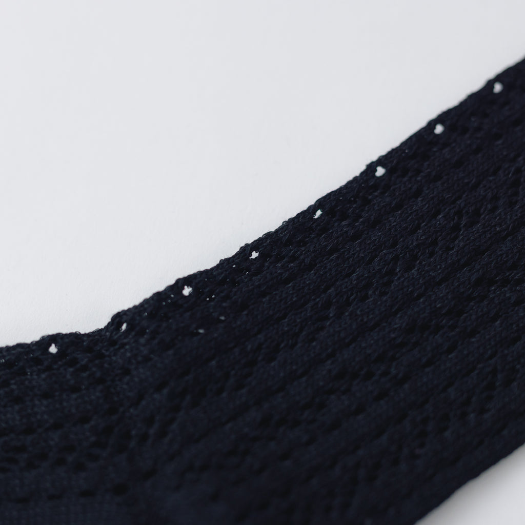 atelier naruse リネンストライプレースミドルソックス