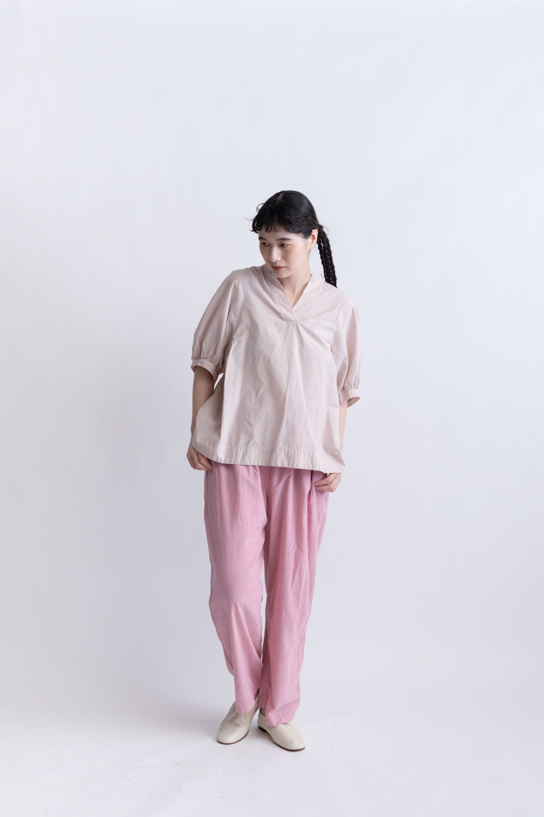 未使用品 Khadi and Co TROUSER ワイドパンツ 薄ピンク - パンツ