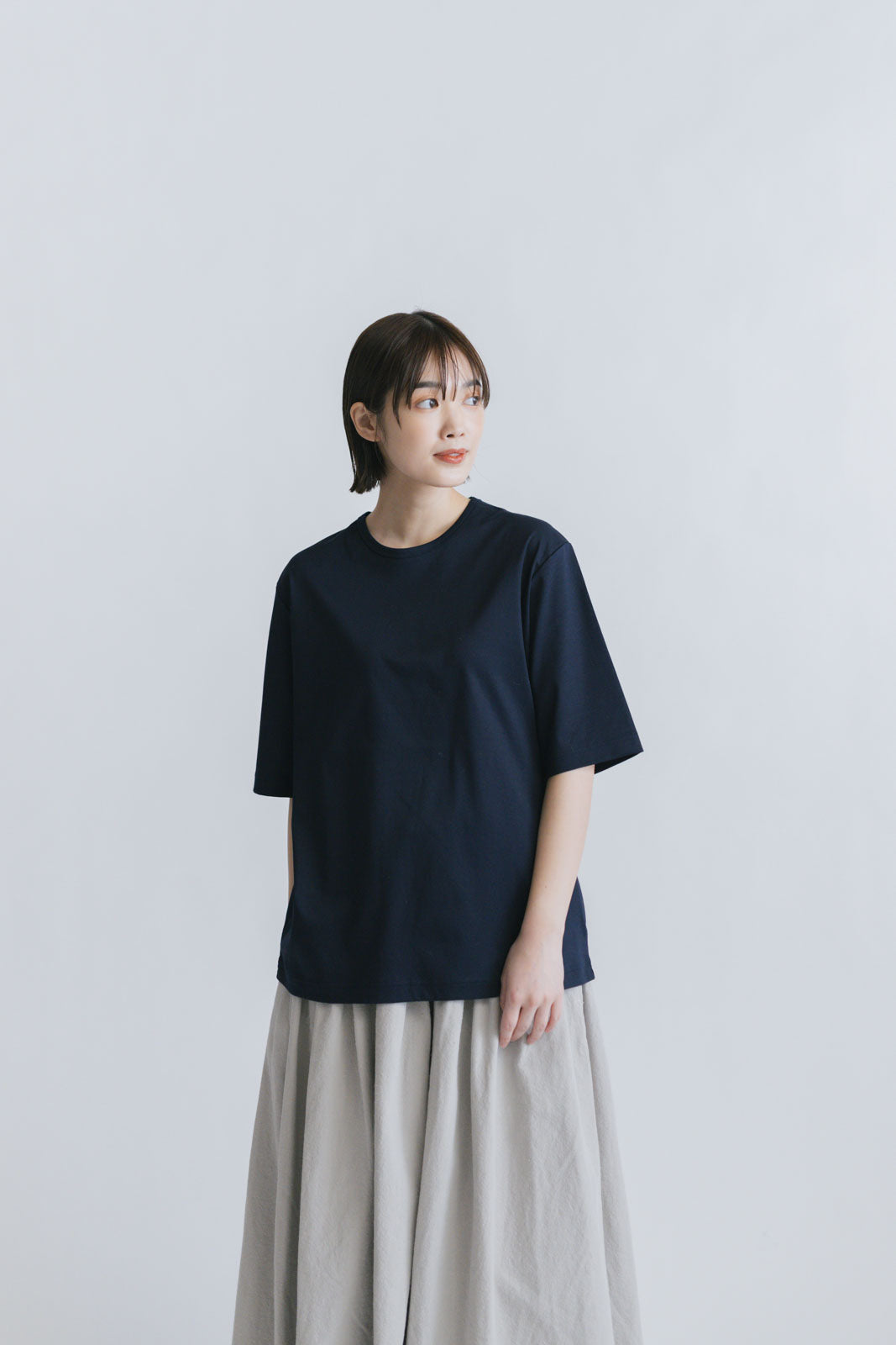 SALE】 HAND ROOM WOMENS クルーネック5分袖Tシャツ｜くらすこと