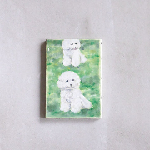 ［『Nature is me』 加藤大 油絵展］008 two dogs