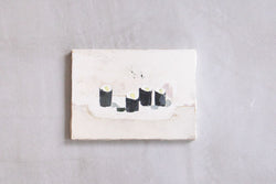 ［『Nature is me』 加藤大 油絵展］026 sushi on white plate