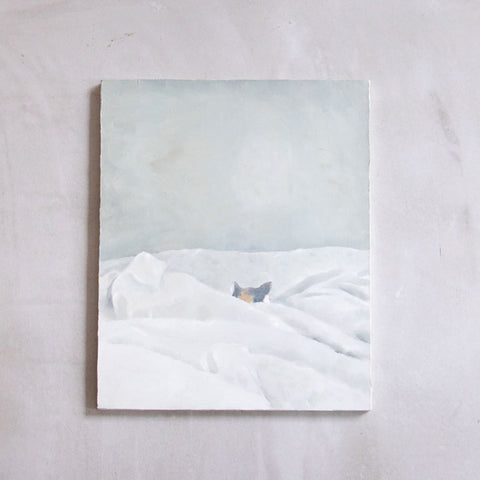 ［『Nature is me』 加藤大 油絵展］035 cat in sheets