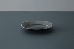 yumiko iihoshi porcelain Oval plate mist beige