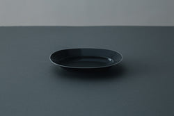 yumiko iihoshi porcelain Oval plate moon gray