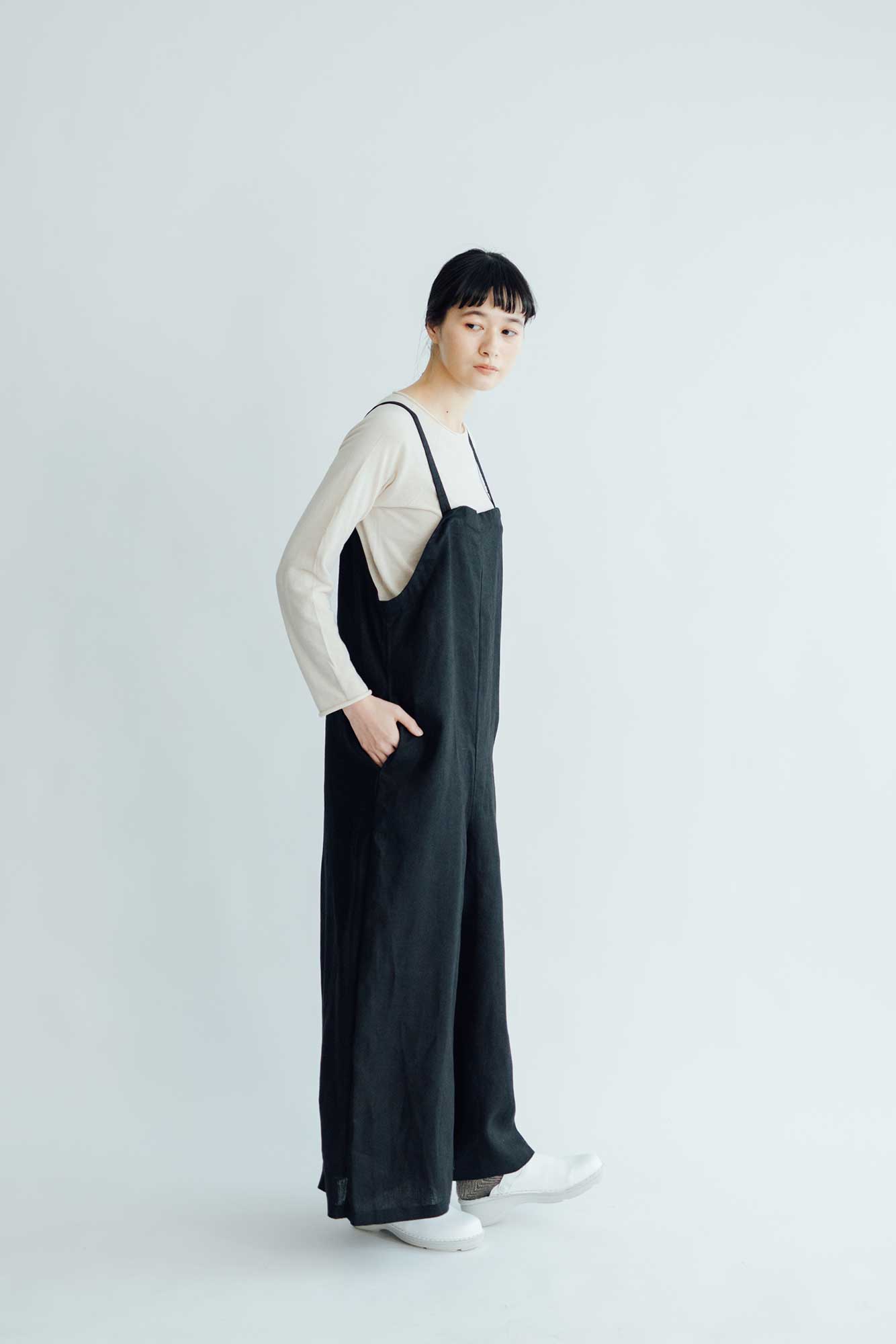 fog linen workのリネンサロペット | nate-hospital.com