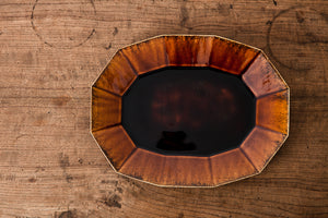 安齋新・厚子 飴釉楕円皿（大） 安齋新・厚子 飴釉楕円皿（大）b ｜くらすこと公式オンラインストア