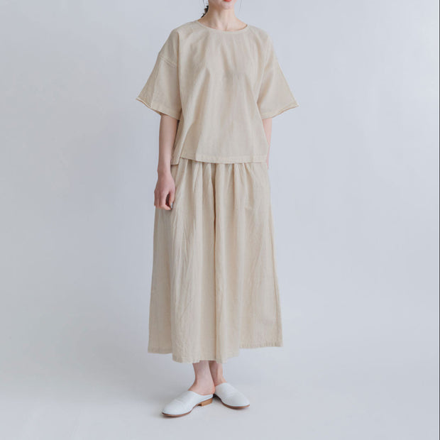 ヂェン先生の日常着 キュロットワイドパンツ
