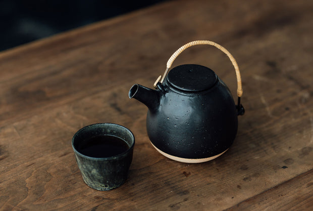 CANASA 土瓶 黒 蓋つまみなし