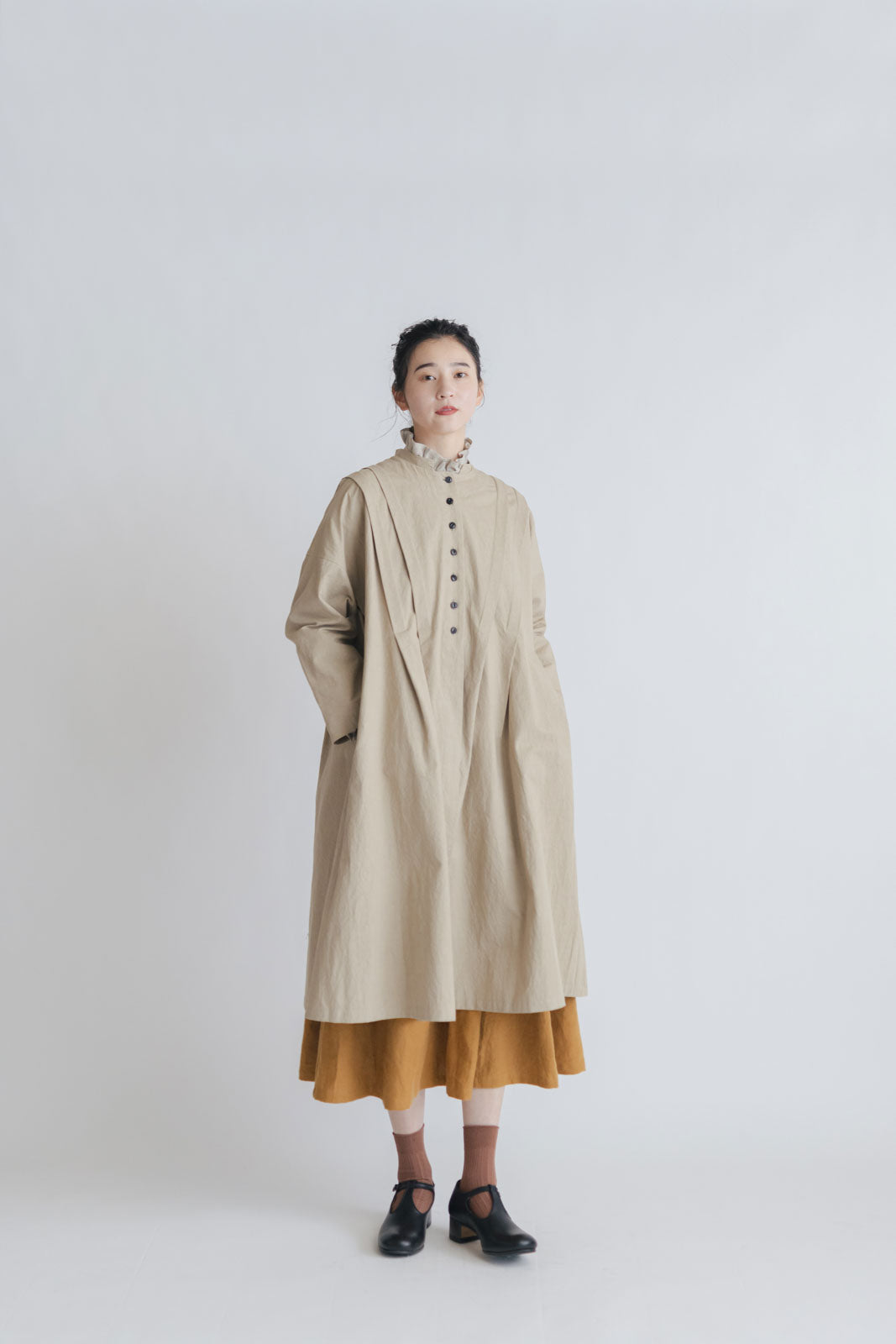 SALE】 MAGALI コットンラチネ ショルダータックコート｜くらすこと